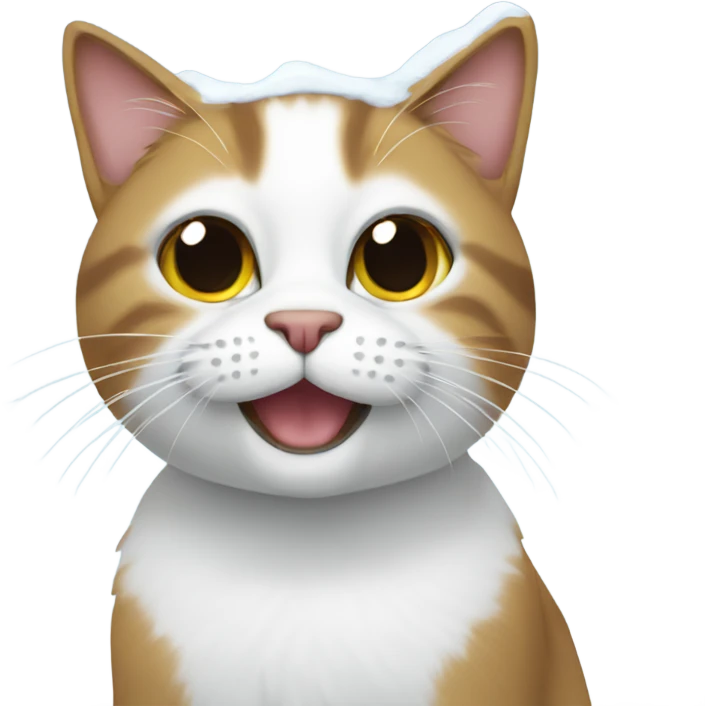 cat with snow emoji