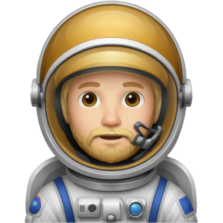 bearded blonde astronout emoji