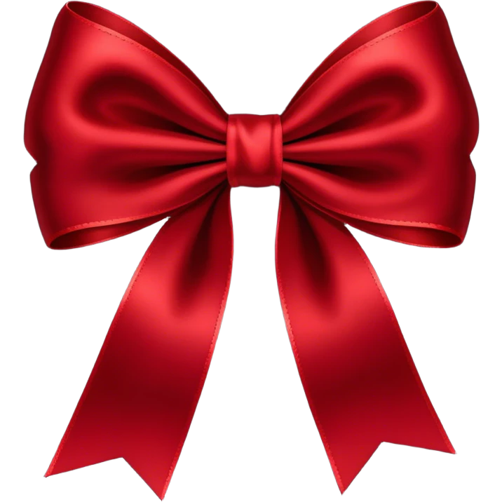 Dark red ribbon bow emoji