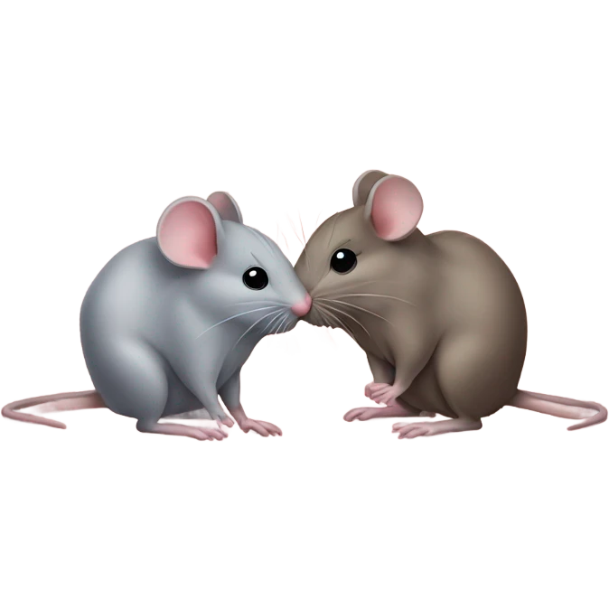 A mice show a kiss emoji