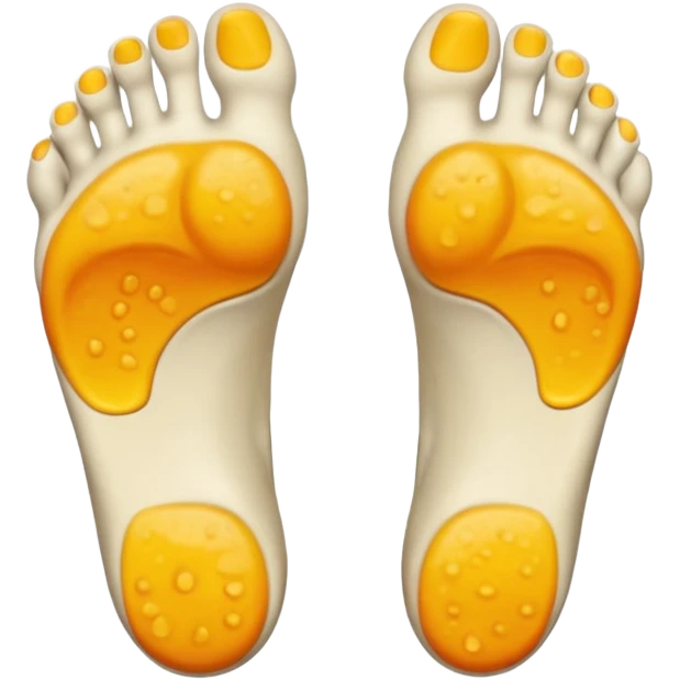 bottom feet with full of molds emoji