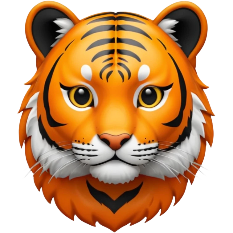 a tiger on black and white emoji