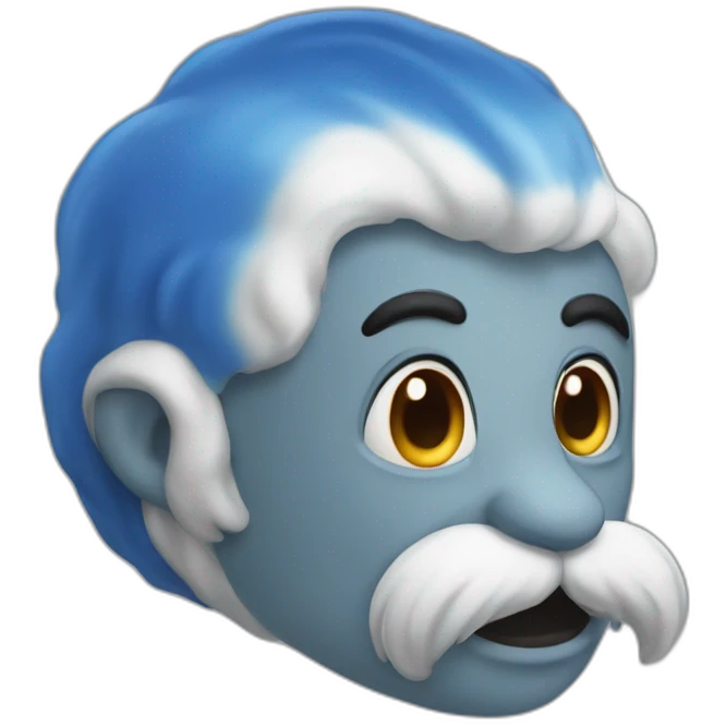 Caca bleu emoji