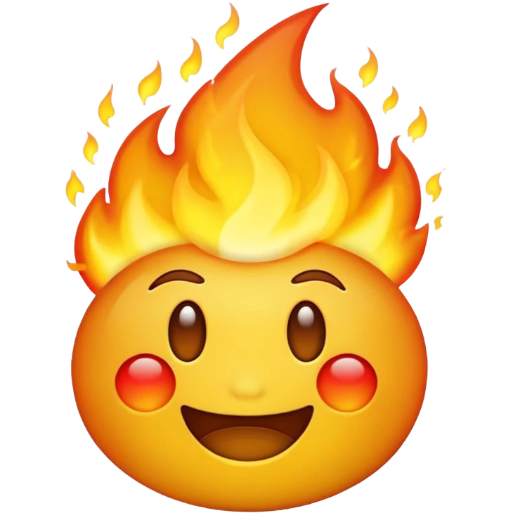 The emoji yellow On fire emoji