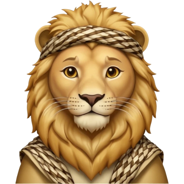 León con keffiyeh emoji