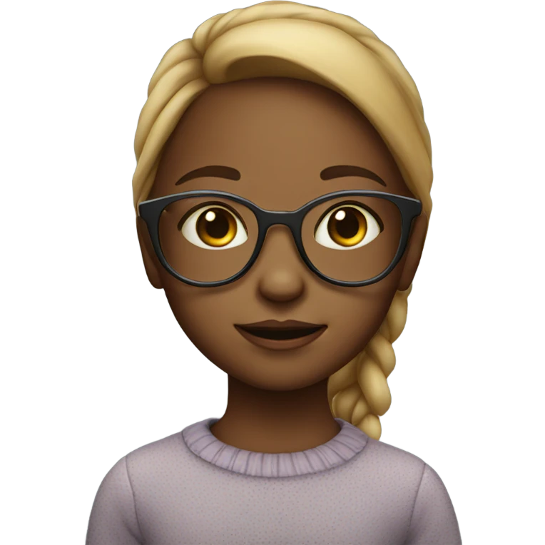 Little girl with glasses Santa emoji