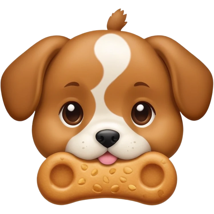 A cute puppy dog treat.  emoji