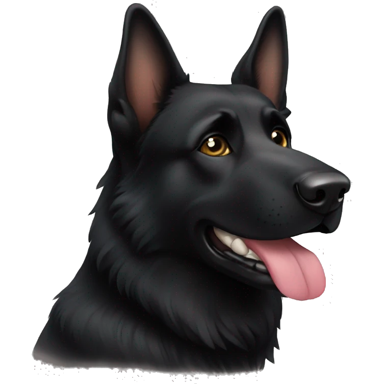 Black German shepherd  emoji