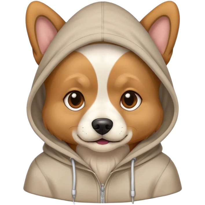 Dog with hoodie emoji