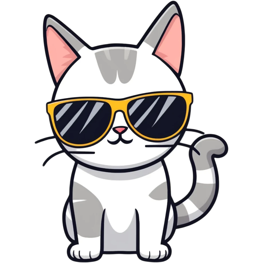 Cat with sunglasses emoji