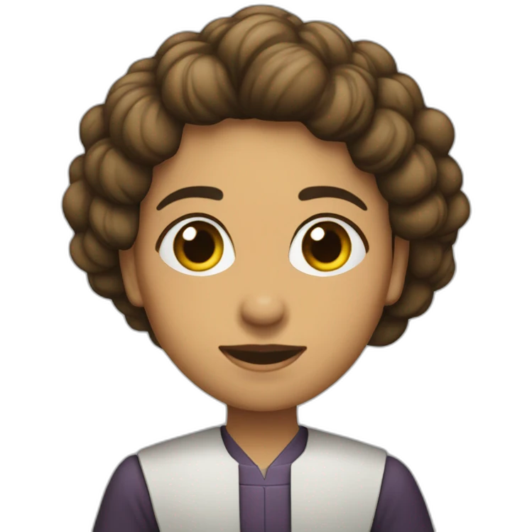 mujer pelo castaño y perto pastor alemán emoji