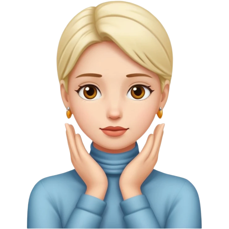 girl with hands on her neck emoji