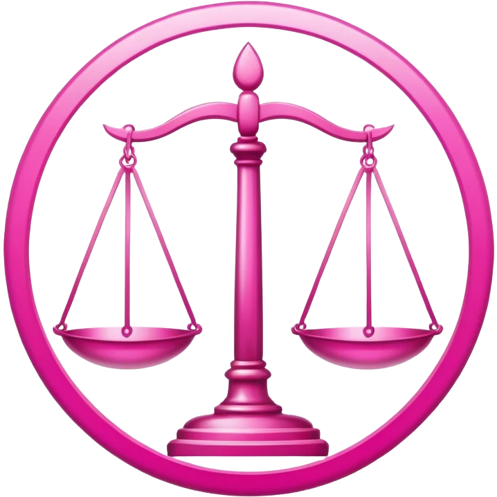 Justice symbol in pink  emoji