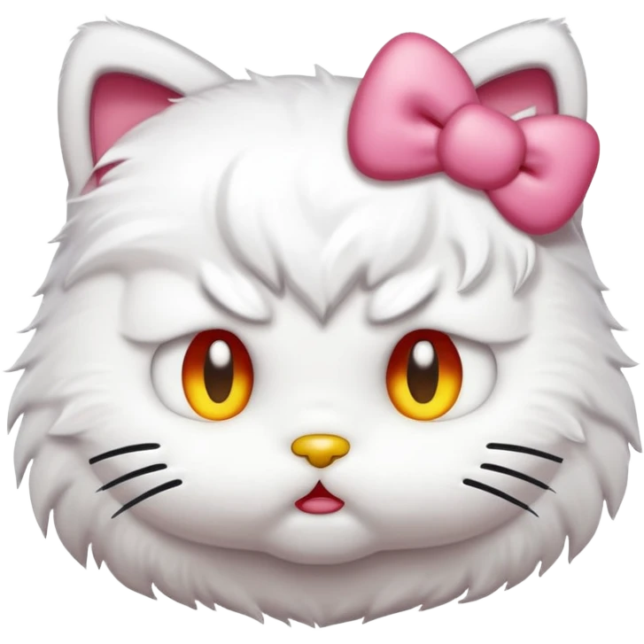 Angry hello kitty emoji