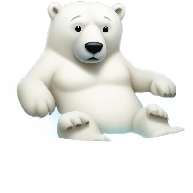 Polar bear in hot tub  emoji