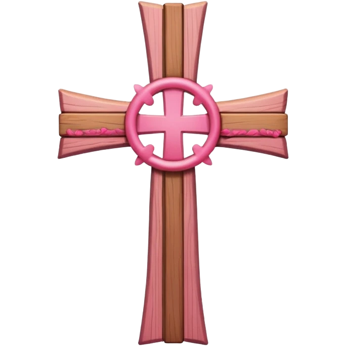 Pink cross emoji