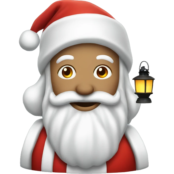Santa Clause with lantern emoji