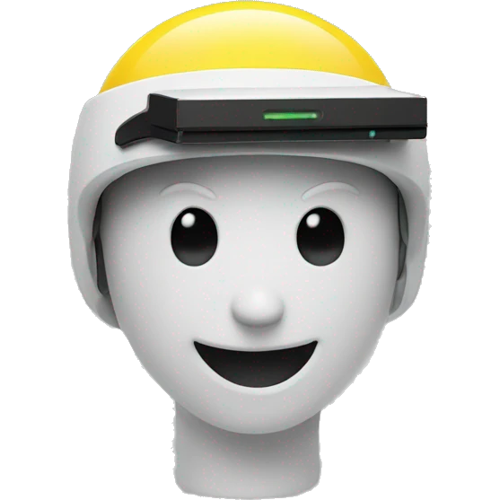 smiley with lidar on its head emoji