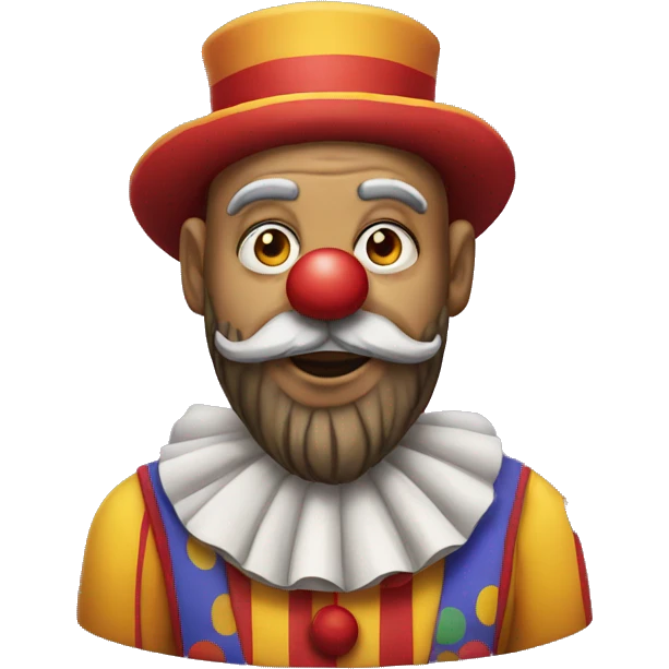 Clown with beard emoji