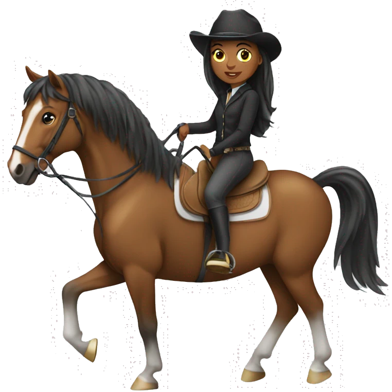 A girl in horse riding  emoji