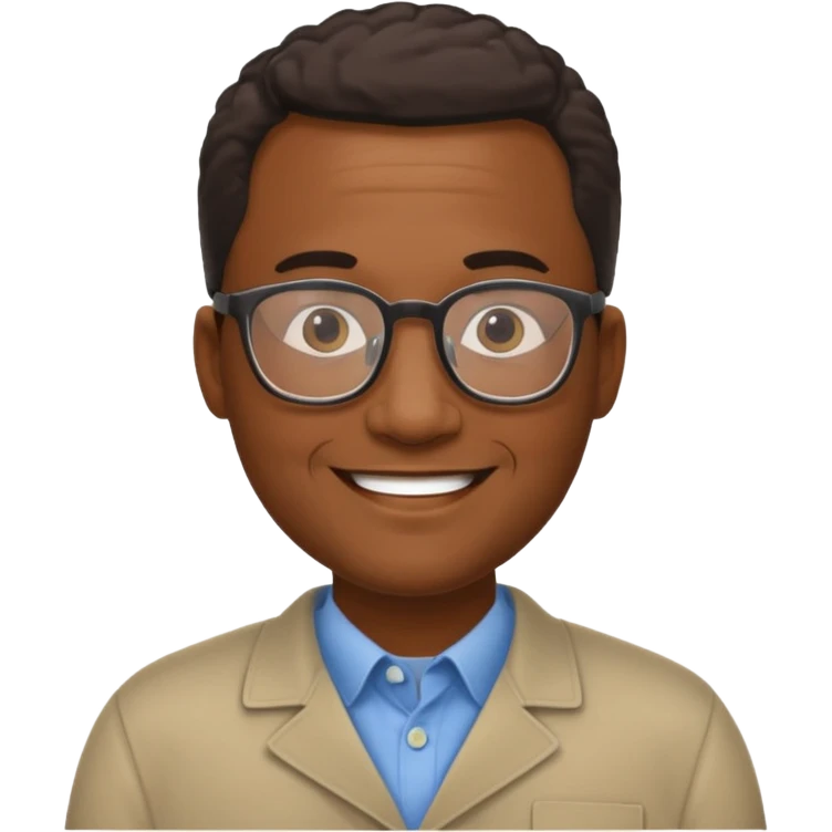 Middle-aged black office man I.T. Supervisor emoji