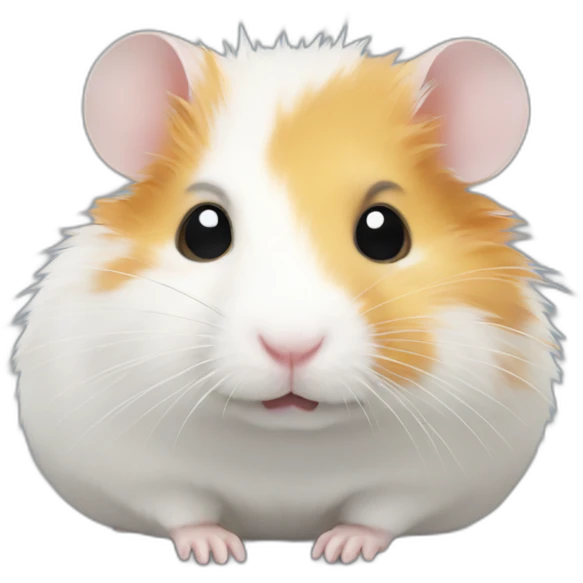 hamster with white dead inside hair emoji