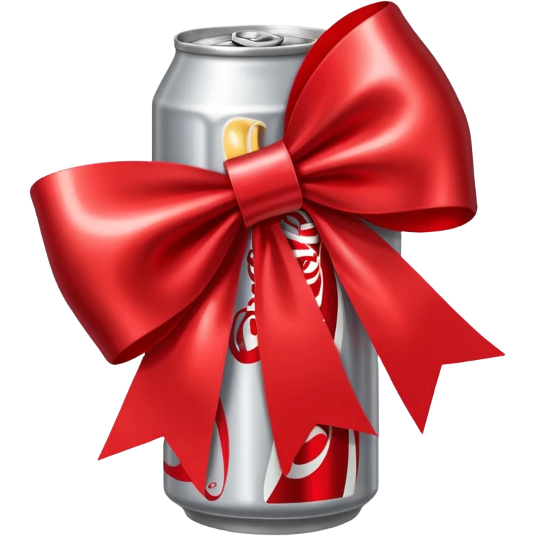 Coca cola Diet coke with bow emoji