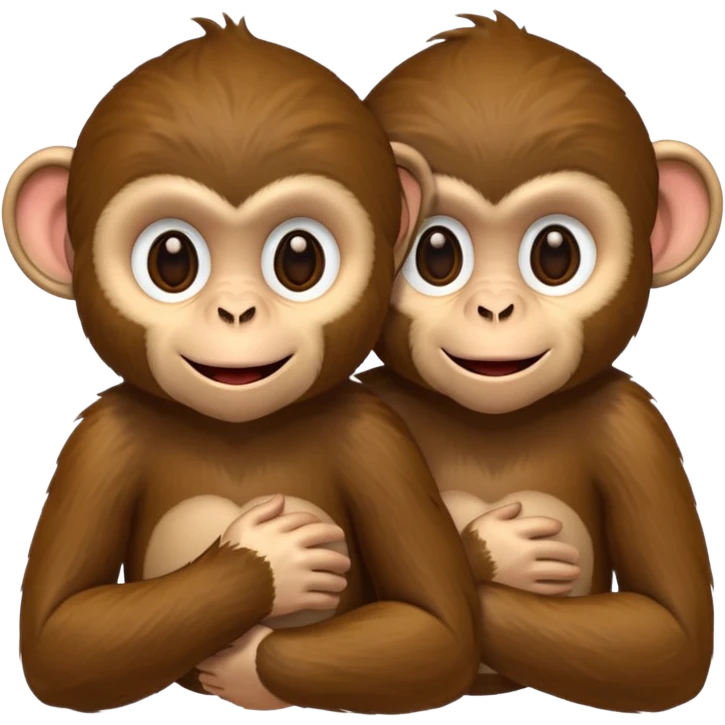 two monkeys chatting emoji