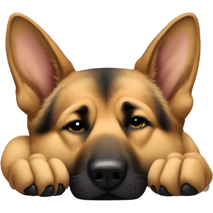 Sleeping German shepherd emoji