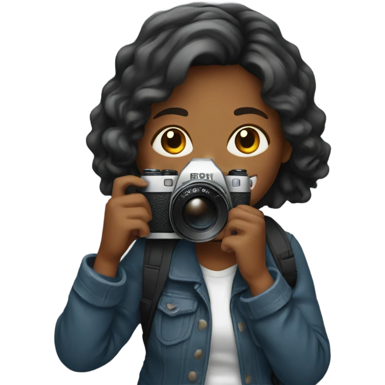 Girl with camera emoji