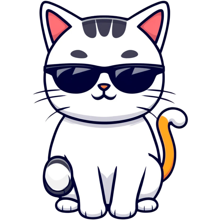 Cat with sunglasses emoji