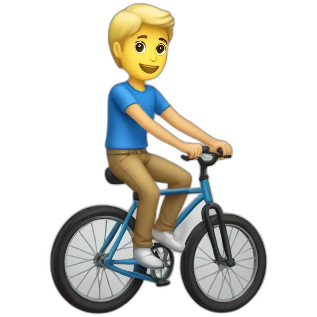 causasian blonde male unicycle emoji