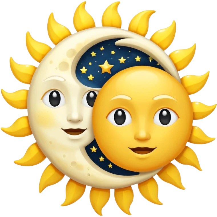 شمس وقمر emoji