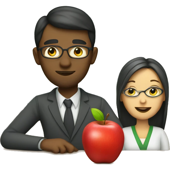 Teacher and one Apple emoji