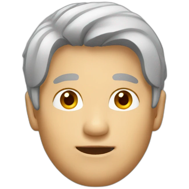 Asian Man gray hair coding emoji