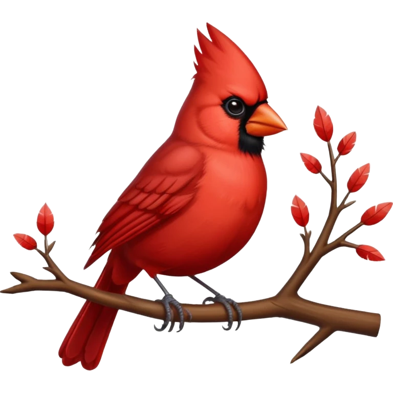 Red cardinal for text emoji