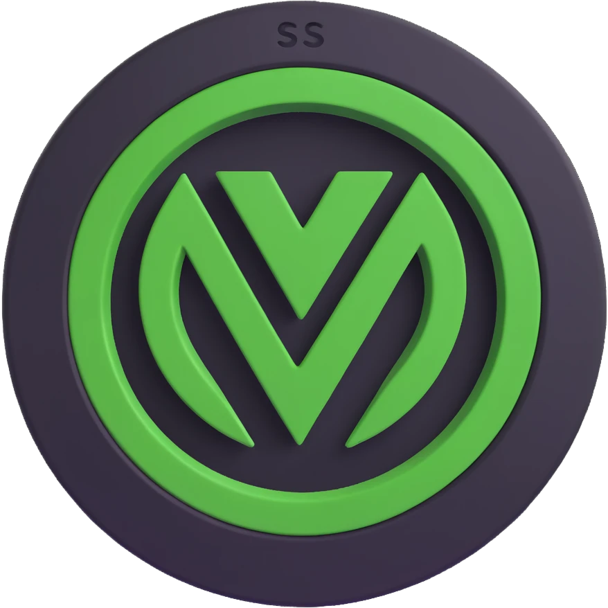 3D circular pattern with white "Skoda" text in the center, green and black color scheme, modern style emoji