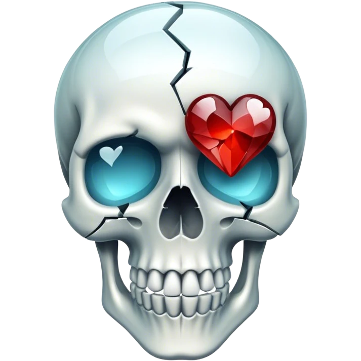Skull broken heart  emoji