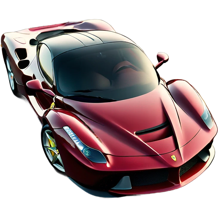 Red wine Ferrari La Ferrari front emoji