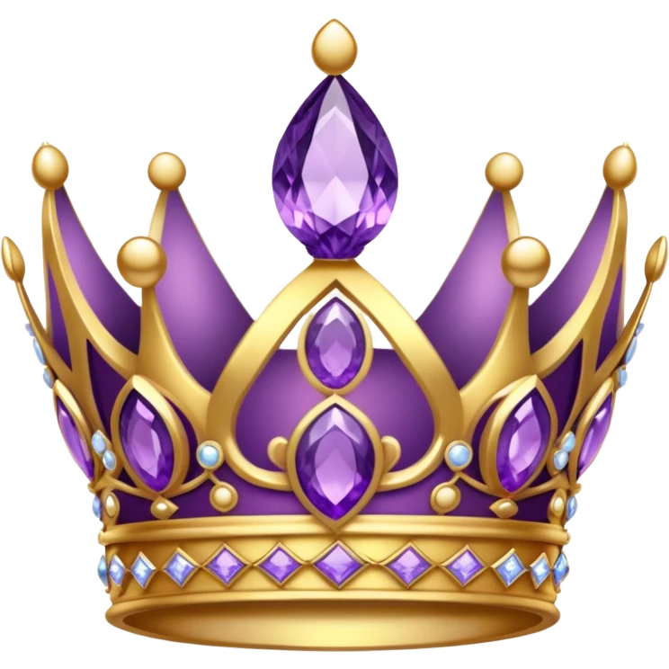 light purple crown emoji
