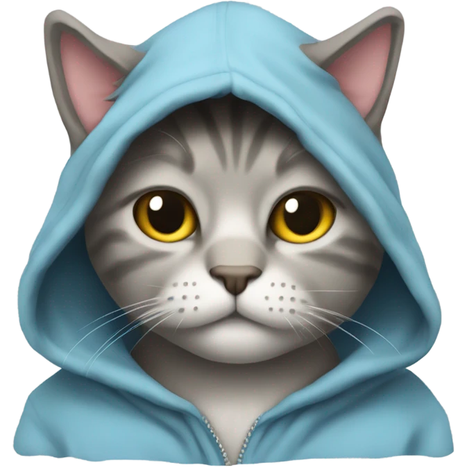 Cat in hoodie  emoji