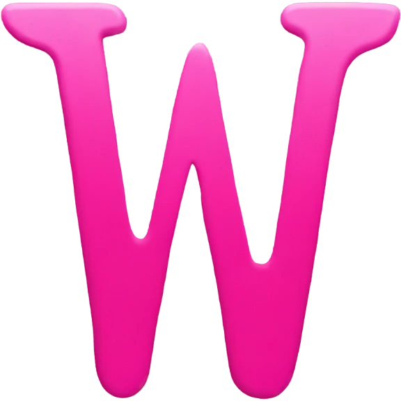Pink W emoji