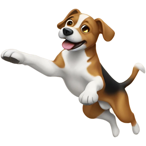 A dog doing a backflip  emoji