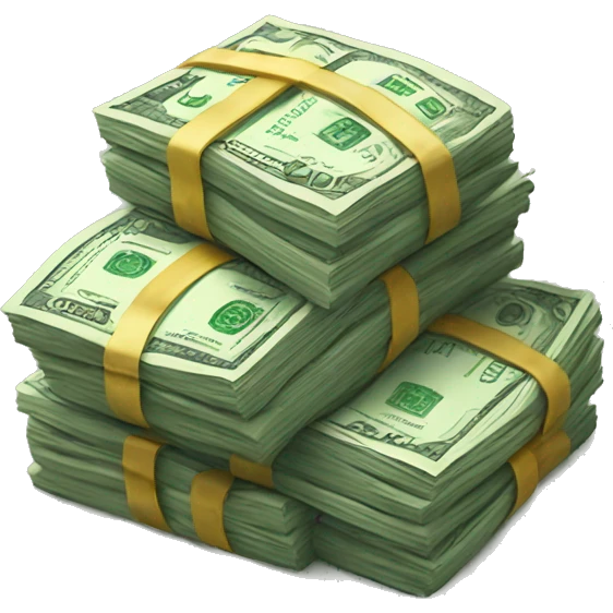 Stack of money  emoji