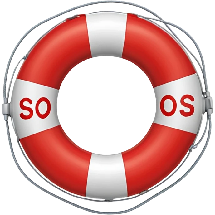 An SOS themed emoji life saver emoji