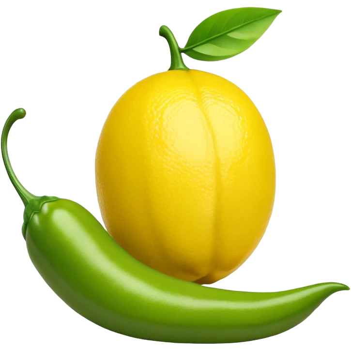 Lemon and green chills with 🧿 emoji