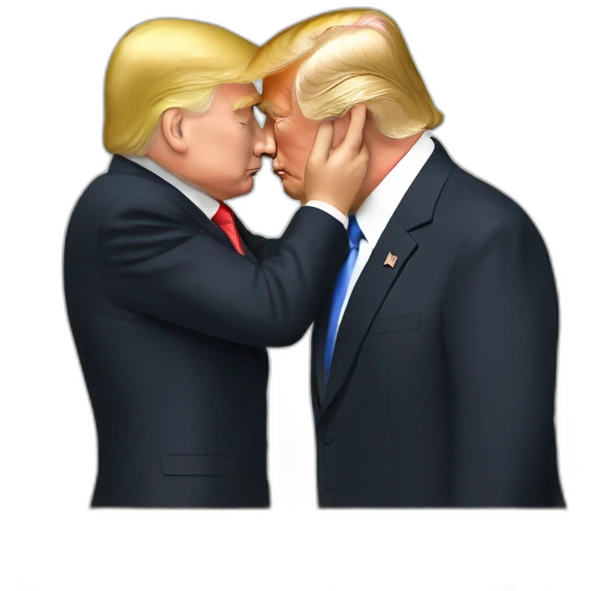 putin kissing trump emoji