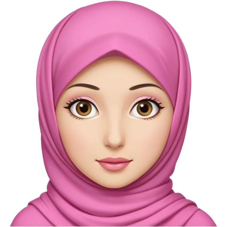 pink hijab woman, beautiful and aesthetic  emoji