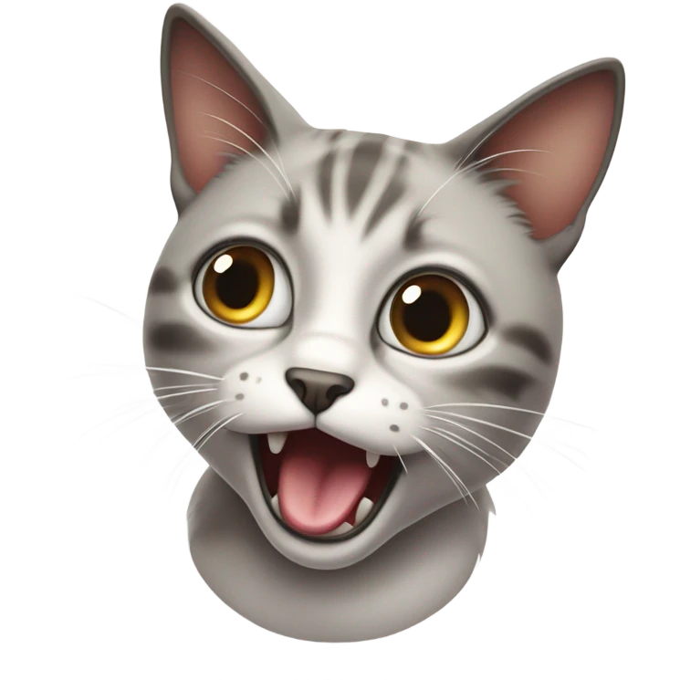 cat getting mind blown while sticking out tongue emoji