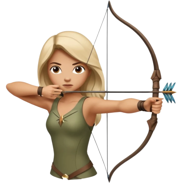 Create woman with archery emoji